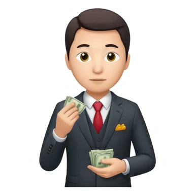 кыргызский бизнесмен считающий деньги sticker