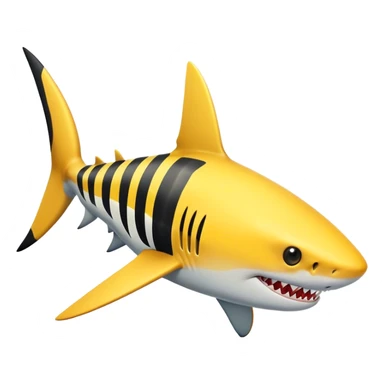 Shark and bee mixed together  sticker