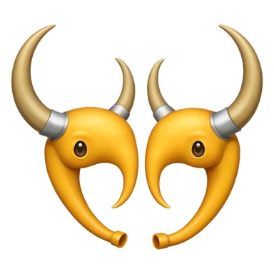 a pair of horns sticker
