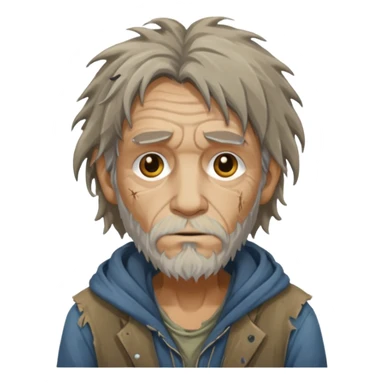 Tweaked homeless man sticker