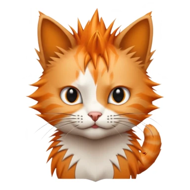 cat with a spiky punk hairstyle sticker
