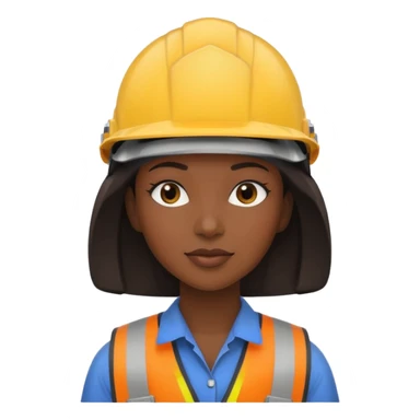 black woman wearing safety helmets sticker