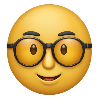 a round yellow circular emoji wearing sunglasses with a cocky face sticker