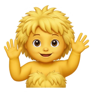 pollito humano saludando sticker