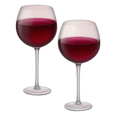 Two glasses of red wine are clinking sticker