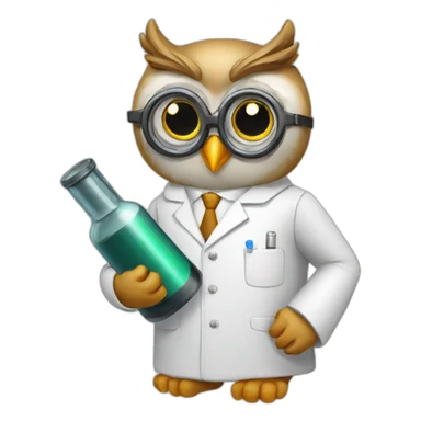 Owl-scientist-with-cylinder sticker
