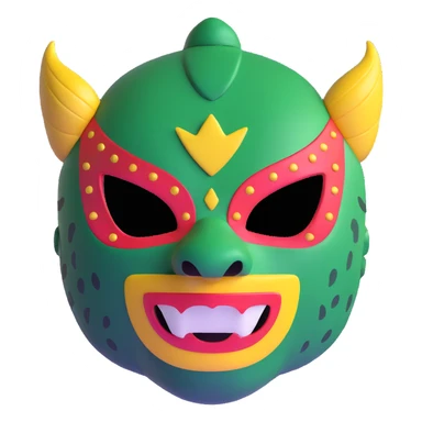 Louisiana themed luchador mask with alligator design and bayou elements sticker