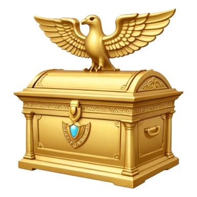 Ark of the Covenant, lid slightly open with divine light sticker