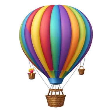 hot air balloon Rainbow colors spiral pattern sticker