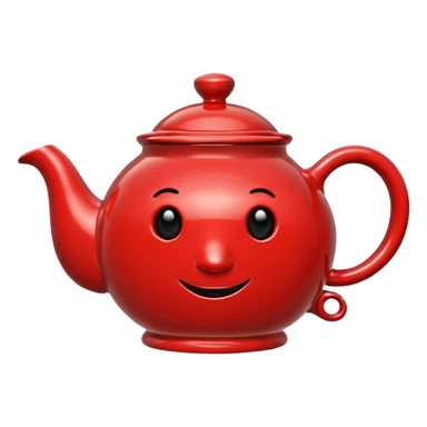 talking teapot red  sticker