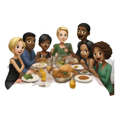 Dinner with friends sticker