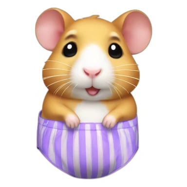 Hamster in a bathing suit sticker