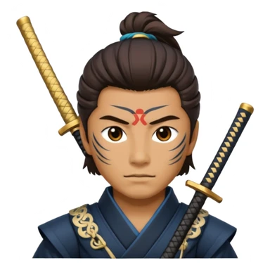 Samurai with Naginata sticker