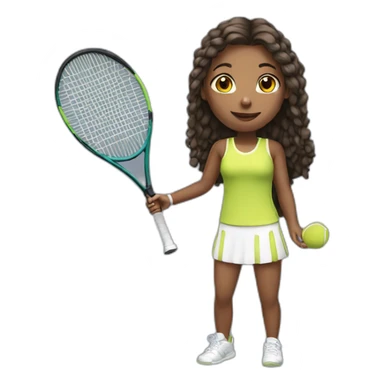 Tennis player girl sticker