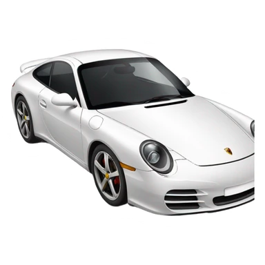 white new Porsche 911  sticker