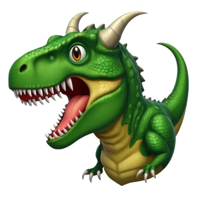 hyper realistic T. rex with horns sticker