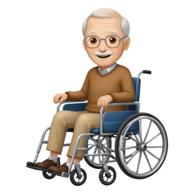 grandpa on wheelchair sticker