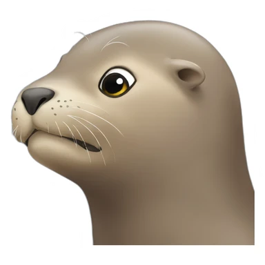 a anime sea lion in love sticker