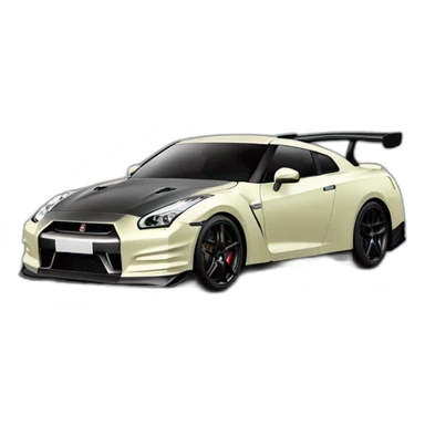 Gtr R35 parado numa bomba de gasolina sticker