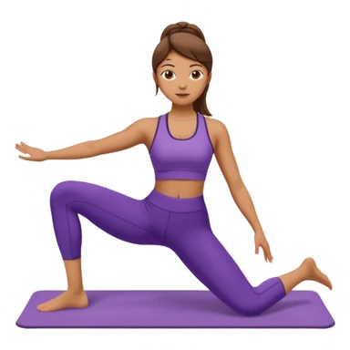 a woman doing pilates sticker