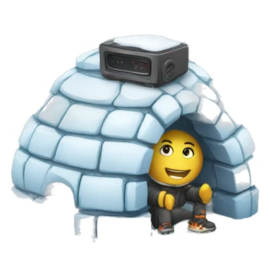 igloo with dj sticker