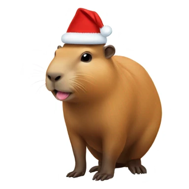 capybara wearing santahat sticker
