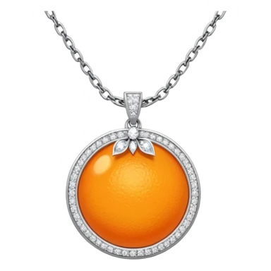 fantasy-magic-orange-necklace-diamonds sticker