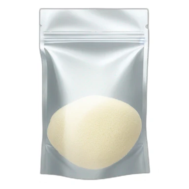 small transparent ziplock bag, with white powder sticker