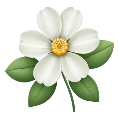 Flower white  sticker
