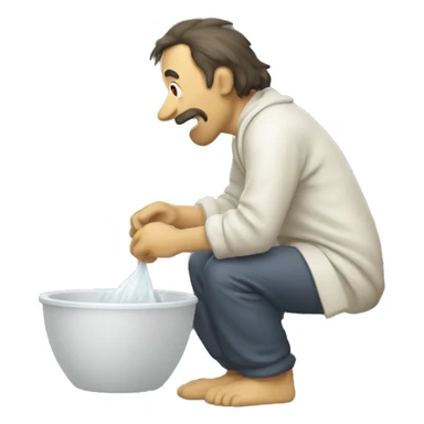 Homère qui fait la vaisselle sticker