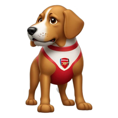 Arsenal football club giant dog sticker