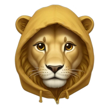 Lion avec un cagoule sticker