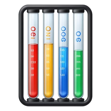 Labels on test tubes. sticker