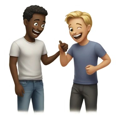 friends sharing laughter indoors sticker