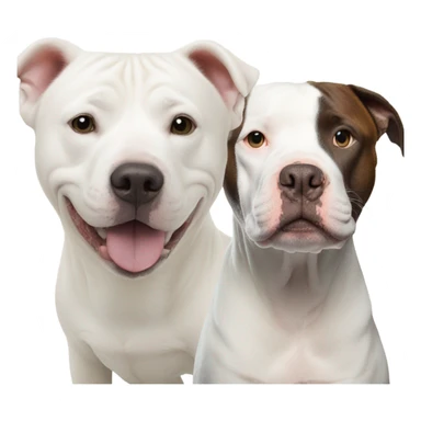 Beluga whale with white pitbull sticker