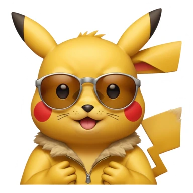 Pikachu qui enlève ses lunettes de soleil et fait un clin d'œil sticker