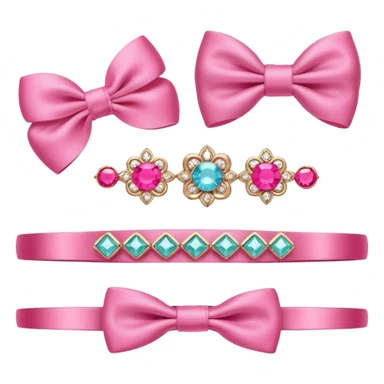 Pink Hair accessories sticker
