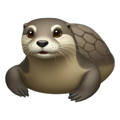 loutre sur tortue sticker