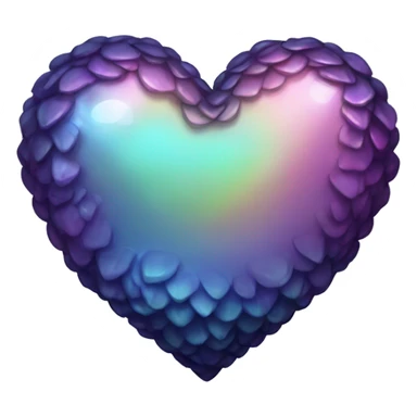 dark iridescent scale heart sticker