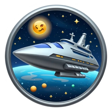 ship in space sticker