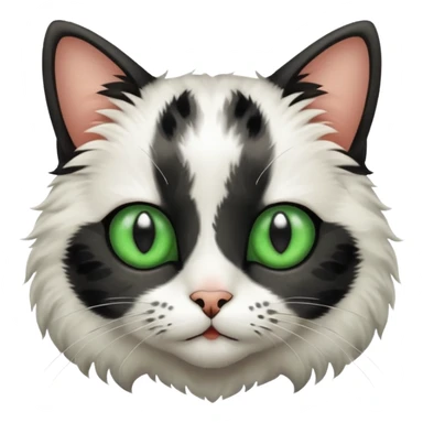 A cat with white and black spots sticker