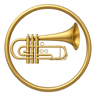 Trombone Inside a circle sticker