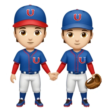 quiero dos equipos enemigos de baseball  sticker