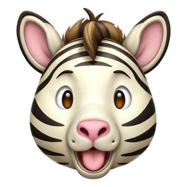Cinematic Cute Yawning Zebra Portrait Emoji, Head tilted slightly with a dramatic, wide-open yawn, showcasing a soft, downy striped Fur with gently drooping ears and round eyes barely open in drowsy contentment, Simplified yet irresistibly adorable features, highly detailed, glowing with a soft, cozy glow, high shine, relaxed yet expressive, stylized with a touch of savannah charm, bright and endearing, soft glowing outline, capturing the essence of a sleepy yet affectionate zebra, so drowsy it feels like it could stretch out of the screen and curl up for a nap! sticker