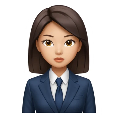 Jennie Kim, medium shot, in a modern business suit sticker