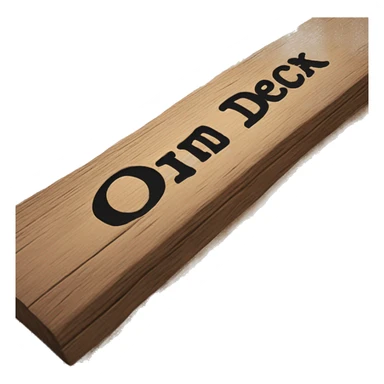 wooden plank with words "On Deck" over it sticker