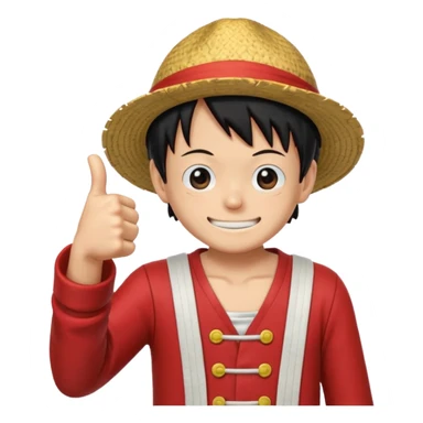 luffy giving a thumbs up in joyboy style sticker