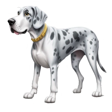 Blue Merle Great Dane playing piano sticker