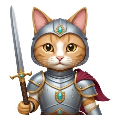 cat arab ancient army with small sword sticker
