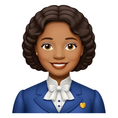 Madam C.J. Walker with dark brown hair sticker